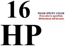 16 Horsepower Metal Graphic Die Cut decal sticker Car Truck Boat Window 9"