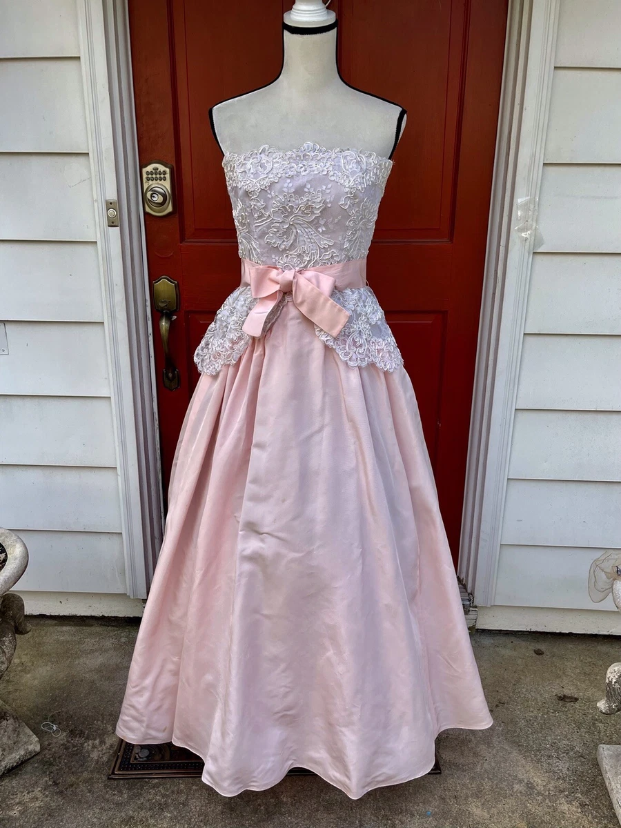 Lace gown top with peplum