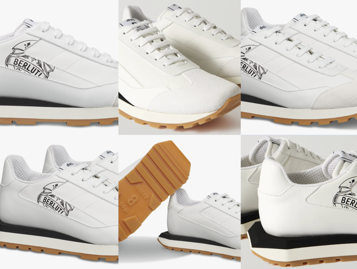 BERLUTI Signature Graphic Leather Sneakers Trainers Schuhe Shoes