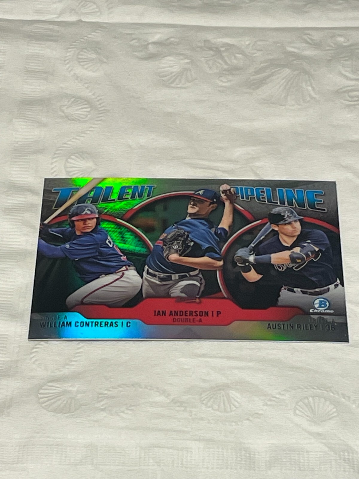 2019 Bowman Chrome Talent Pipeline #TP-ATL Austin Riley Ian Anderson ...