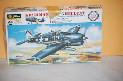 VINTAGE FUJIMI AHM GRUMMAN F6F-5 HELLCAT 1/72 INVENTORIED COMPLETE KIT FC 12 50 
