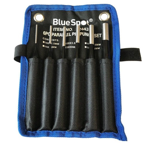 JUEGO DE PUNZONES DE PIN PARALELO BLUESPOT 6 PIEZAS 2.5 3.5 4.5 6 8 10 mm GARANTÍA DE POR VIDA - Imagen 2 de 3