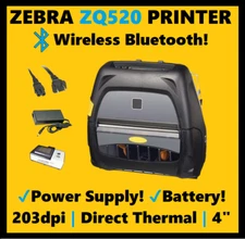 Zebra ZQ52-AUE0000-00 Bluetooth Label Printer w/ Battery, Charger, Belt Clip!🔥⭐