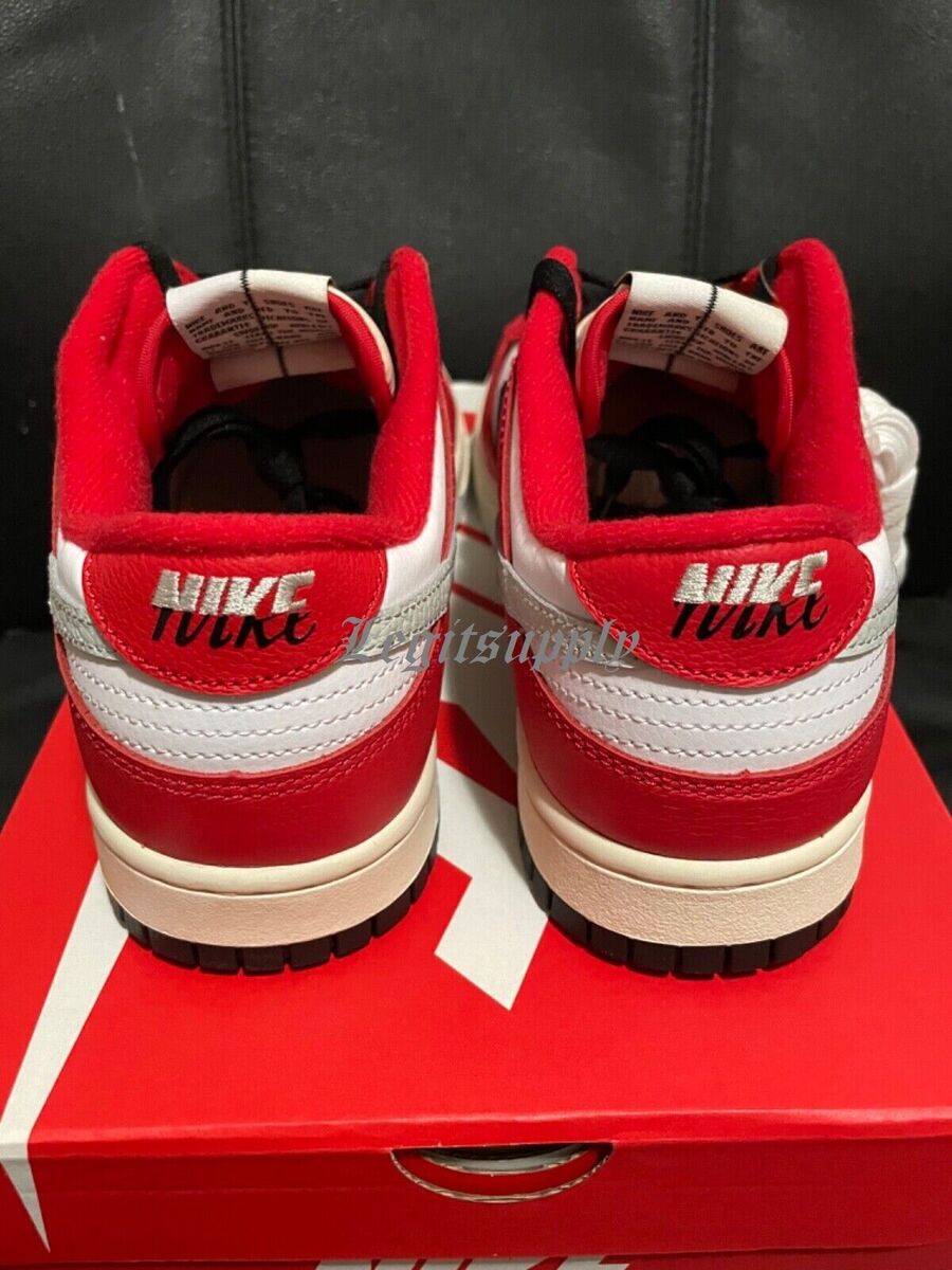Sz 7.5-14 Nike Dunk Low Chicago Split University Red Black Sz 7.5-14 Nike Dunk Low Chicago Split University Red Black