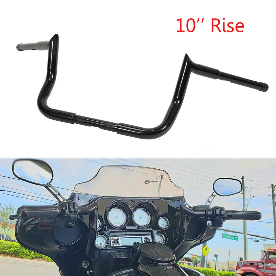 For Harley Electra Glide Street Glide 10"Meathook Ape Bar Handlebar - Изображение 2 из 4