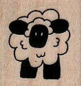 Sheep Large 2 3/4 x 3" Rubber Stamp, Animal Stamp, Sheep Stamp