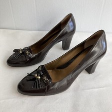Joan & David Circa High Heels Leather Tassel Oxford Classic Career Shoes Sz 9.5