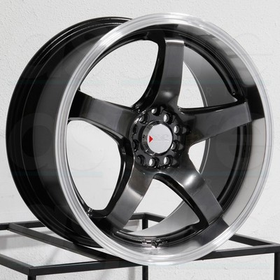 XXR 555 18x8.5 5x100/5x114.3 25 Chromium Black ML Wheels(4) 73.1 18'' inch Rims