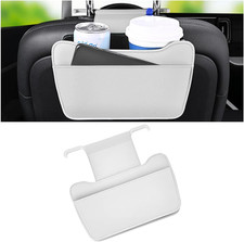 Car Seat Back Organizer, Leather Multipurpose Vehicle Backseat Storage Pocket, W