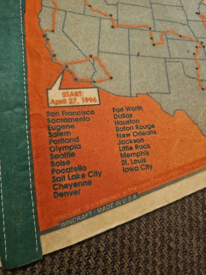 1996 Atlanta Summer Olympics Pennant. Running The Torch City To City 30" - Image 4 of 4