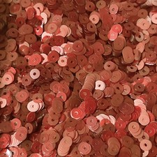 5mm Sequins Orange Melon Transparent Glossy Matte Made in USA
