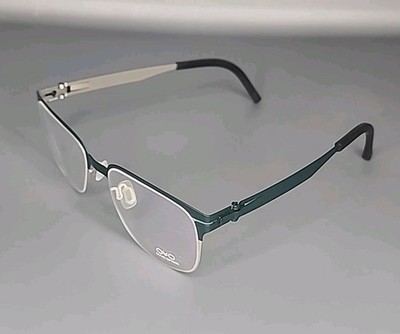 Handmade OVVO Optics 3661 Hunter Green / Platinum Titanium Eyeglasses 50/19/140