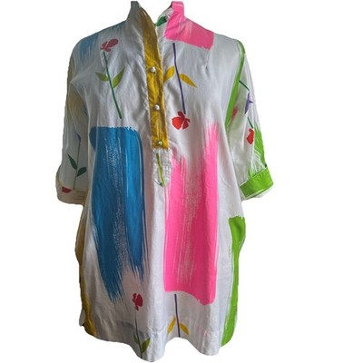 CATHERINE OGUST PENTHOUSE GALLERY Vintage 70s/80s Women's Tunic Dress - Sz M/L