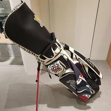 2025 MALBON GOLF Caddy Bag / Stand Type / Black Synthetic Leather / 7way / 3.8kg