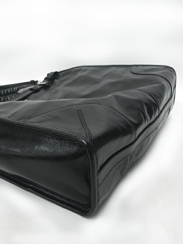 PRADA Leather 2WAY Shoulder Bag 2VH215 Vintage Processed Black image 7