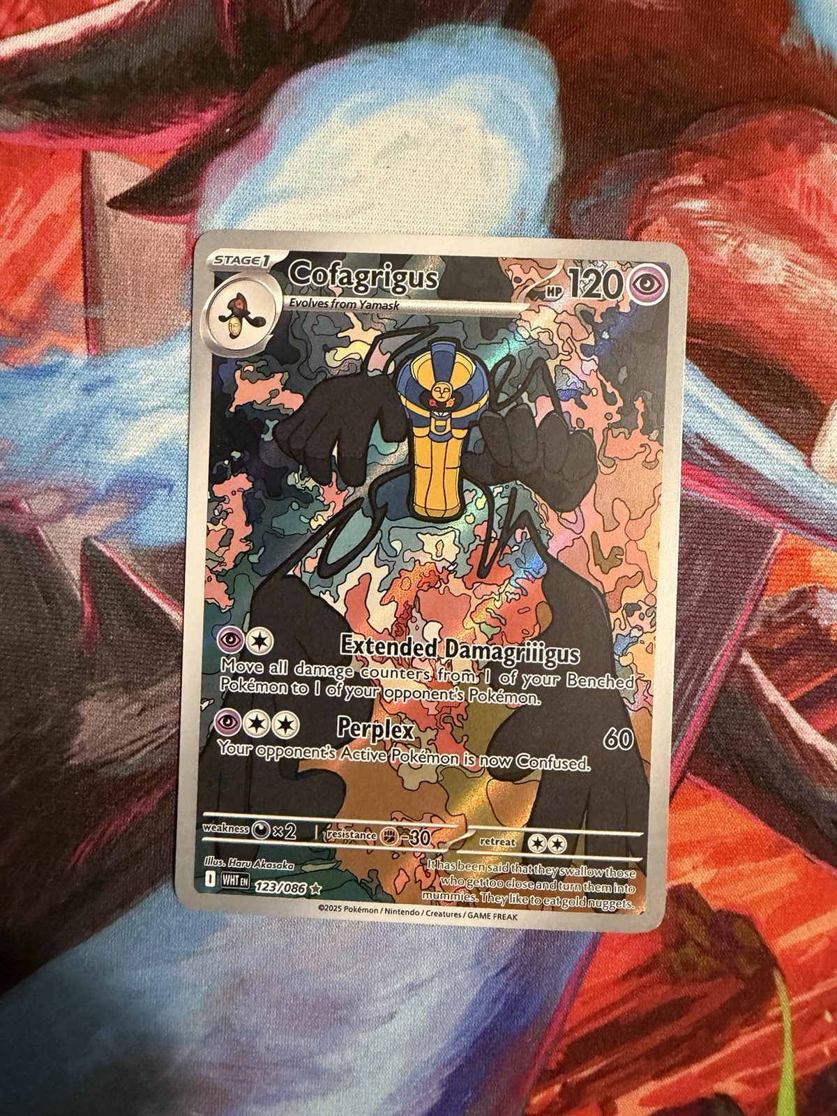 Cofagrigus 123/086 Sv: White Flare Holo Illustration Rare NM