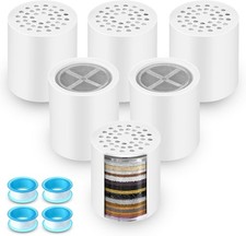 6 Pack 20 Stage Shower Filter Replacement Cartridge, Shower Head Filter Refill