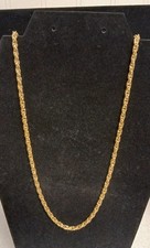 Vintage Gold Tone 28 inch, 3mm Rope Chain Necklace