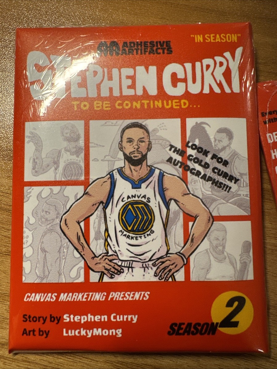 3 Sealed Packs Canvas Marketing Stephen Curry Adhesive Artifacts
