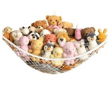 Stuffed Animal Storage Hammock Net Corner - Large Toy Hammock Net 1 Pack White