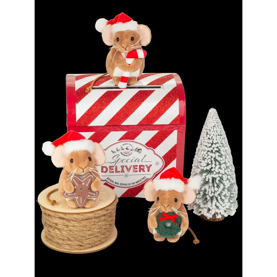 Teddy Hermann Weihnachtsmaus mit Zuckerstange, 11 cm - Bild 3 von 4