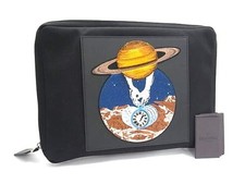 VALENTINO GARAVANI Canvas Clutch Bag Black BP7125