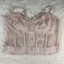 Victoria's Secret Dream Angels Rosebud Embroidery Unlined Strapless Corset 32C