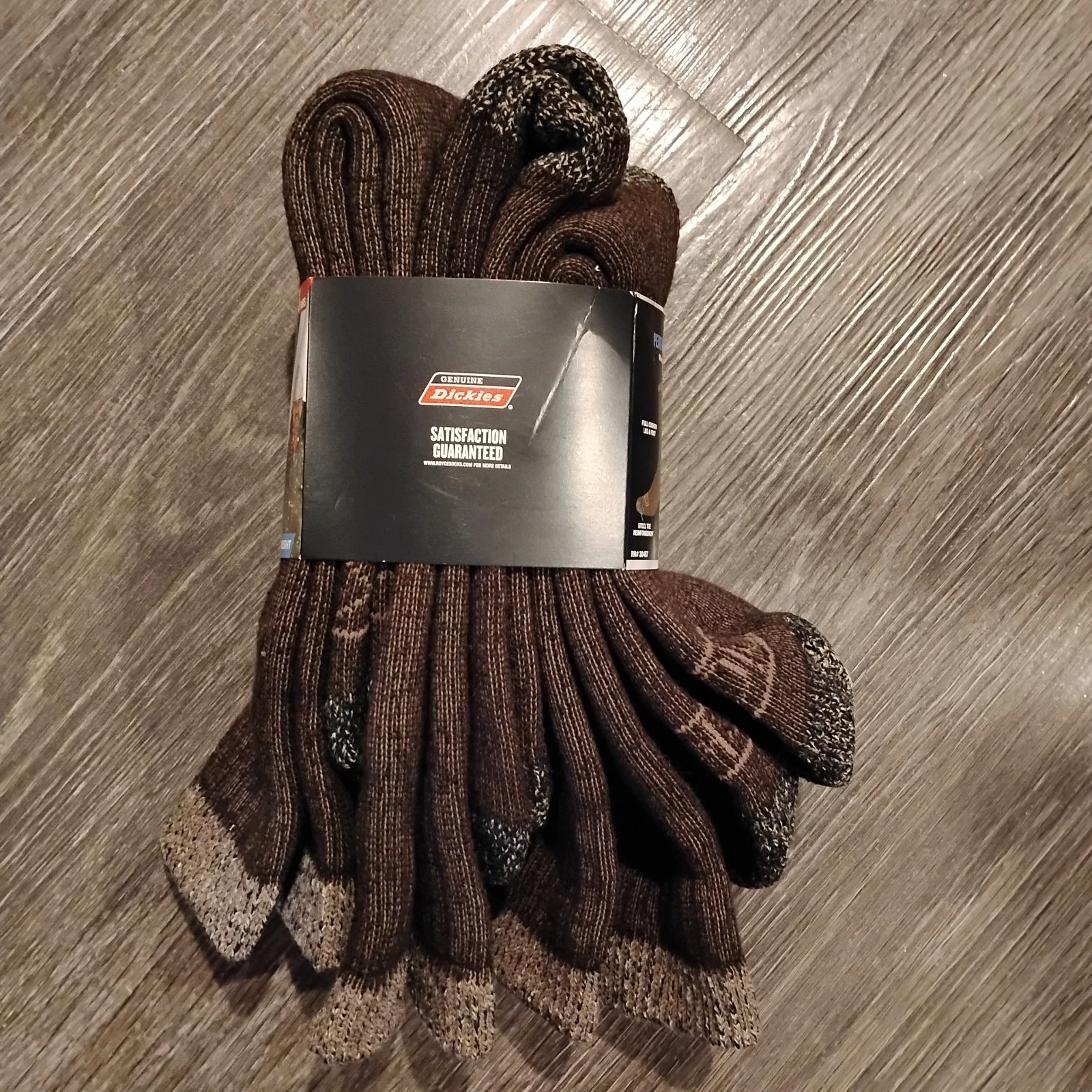 Dickies Steel Toe Crew Performance Thermals 3 Pairs Browns Colors Size 6-12 MW