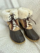 LLBEAN SIGNATURE BEAN BOOTS FLEECE LINED NEW COND.WORN 2 TIMES SIZE 9 WOMEN