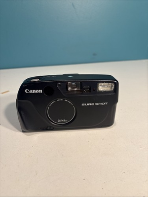 #ad Canon Sure Shot Black 35mm Film Camera 28 48mm Lens Point amp; Shoot Tested $49.99