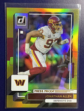 Donruss Press Proof Jonathan Allen Washington Commanders Football Card