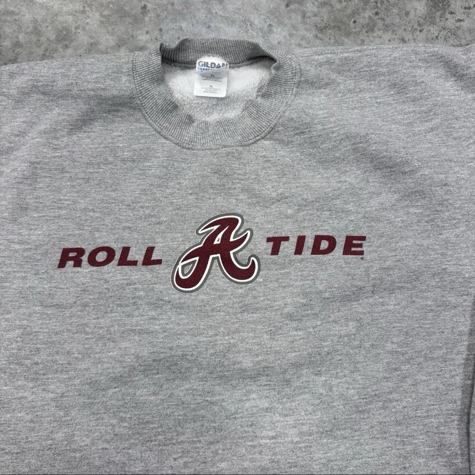 Alabama Crimson Tide Sweatshirt Mens XL Gray NCAA Football Roll Tide Crewneck - Image 2 of 4