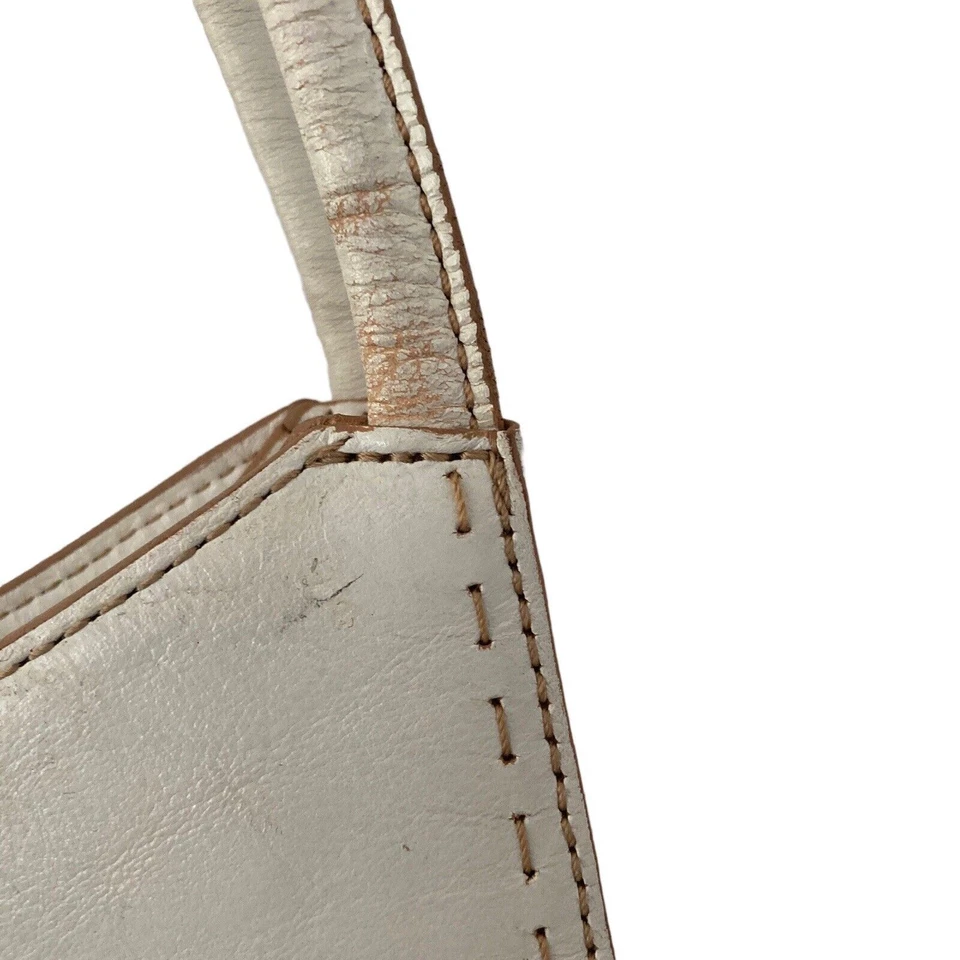 Cartera Cartera Fossil Vintage Pequeña Cuero Blanco 11x7.5 Foto 4 de 4