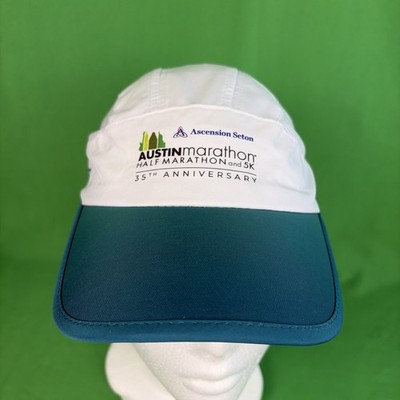 2026 Austin Marathon (35th Anniversary) Running Cap -  Adjustable, White/Green