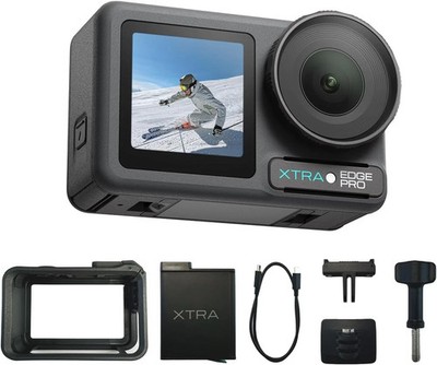 Xtra Edge Pro Action Camera 4K Vlogging Waterproof Camera 1/1.3''CMOS Night View