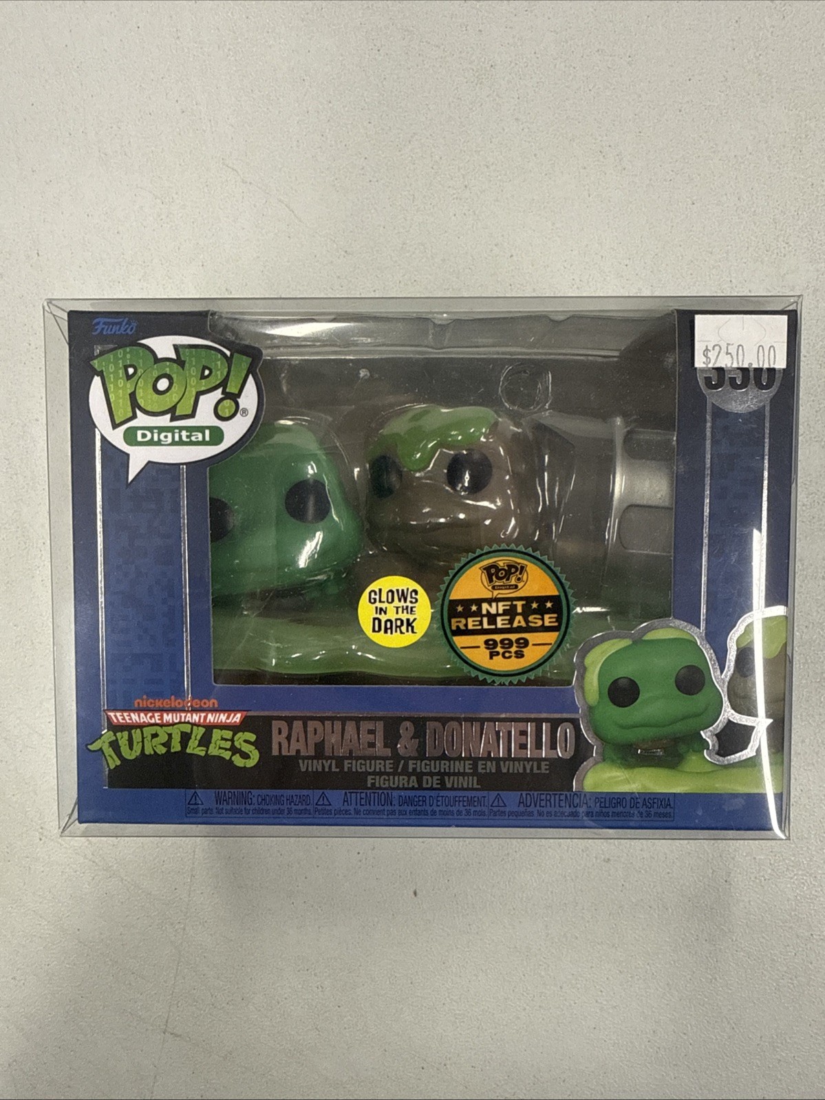 Funko Pop Digital TMNT Grail # 336 Raphael & Donatello Glows in the dark