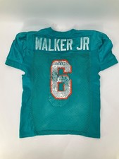 #6 ANTHONY WALKER JR MIAMI DOLPHINS GAME USED AQUA NIKE PRACTICE JERSEY SIZE-48