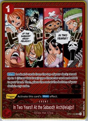 In Two Years!! At the Sabaody Archipelago!! Japanese 2nd Anniversary OP01-030 NM