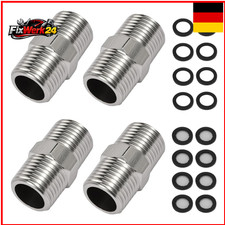 Edelstahl Doppelnippel 1 2 Zoll 4 Stück Duschschlauch