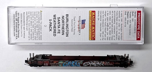 MTL Micro-Trains 13547021 BNSF ex BN 203013 coche apilable bien FW desgastado de fábrica | Condition: New