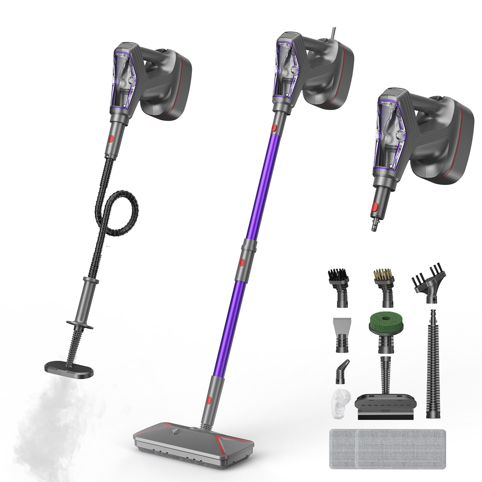 Steam Mop for Floors - 29 in 1 Heavy Duty Handheld Steamer for Deep Cleaning-image