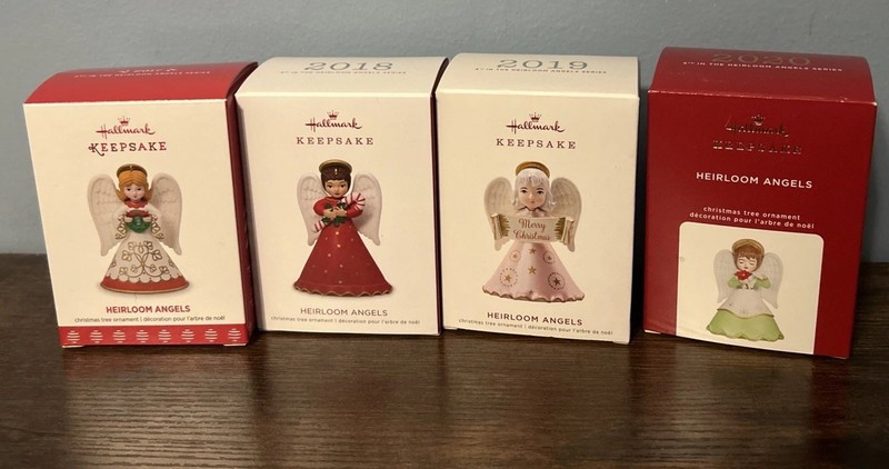 Hallmark Heirloom Angels Ornament Lot Of 4  2017, 2018, 2019, 2020 NIB New Box