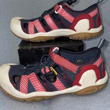 Keen Sandals Kids Size US 2 Newport H2 Trail Hiking and Water Red/White/Blue