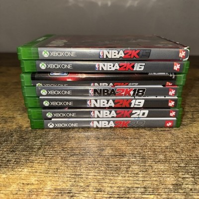 Xbox One NBA2K 7 game lot the case & disc, tested NBA2K15 16 17 18 19 20 22