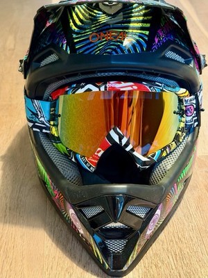 O NEAL  5SRS Polyacrylite RESEDA Crosshelm + B-30 Reseda Goggle | Gr. L
