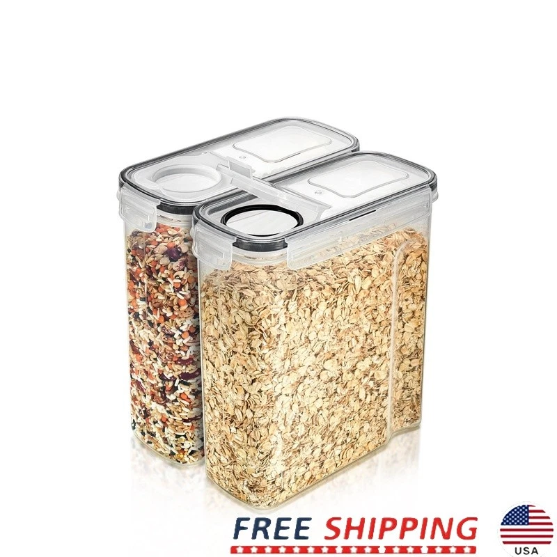 Airtight Food Storage Dispensers Set of Containers Pantry Organization Dry Goods