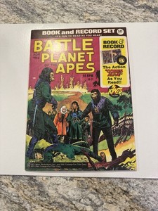 Vintage 1974 Battle For The Planet Of The Apes Book & Record Set PR-21