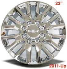 4 Chevy Silverado 2500 3500 8lug 22 Factory Replica Chrome Wheels Rims 84428943 4 Chevy Silverado 2500 3500 8lug 22 Factory Replica Chrome Wheels Rims 84428943
