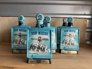 Vintage 1968 Jim Beam Decanter "Discover... New Mexico" | Empty | Lot of 7
