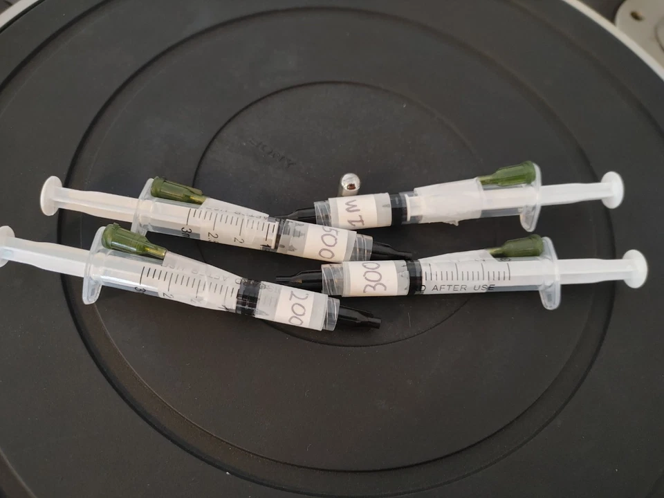 4pk Tocadiscos Brazo Taco Fluido Amortiguador 200k 300k 500k 1M Amortiguación Aceite Silicona Foto 4 de 4